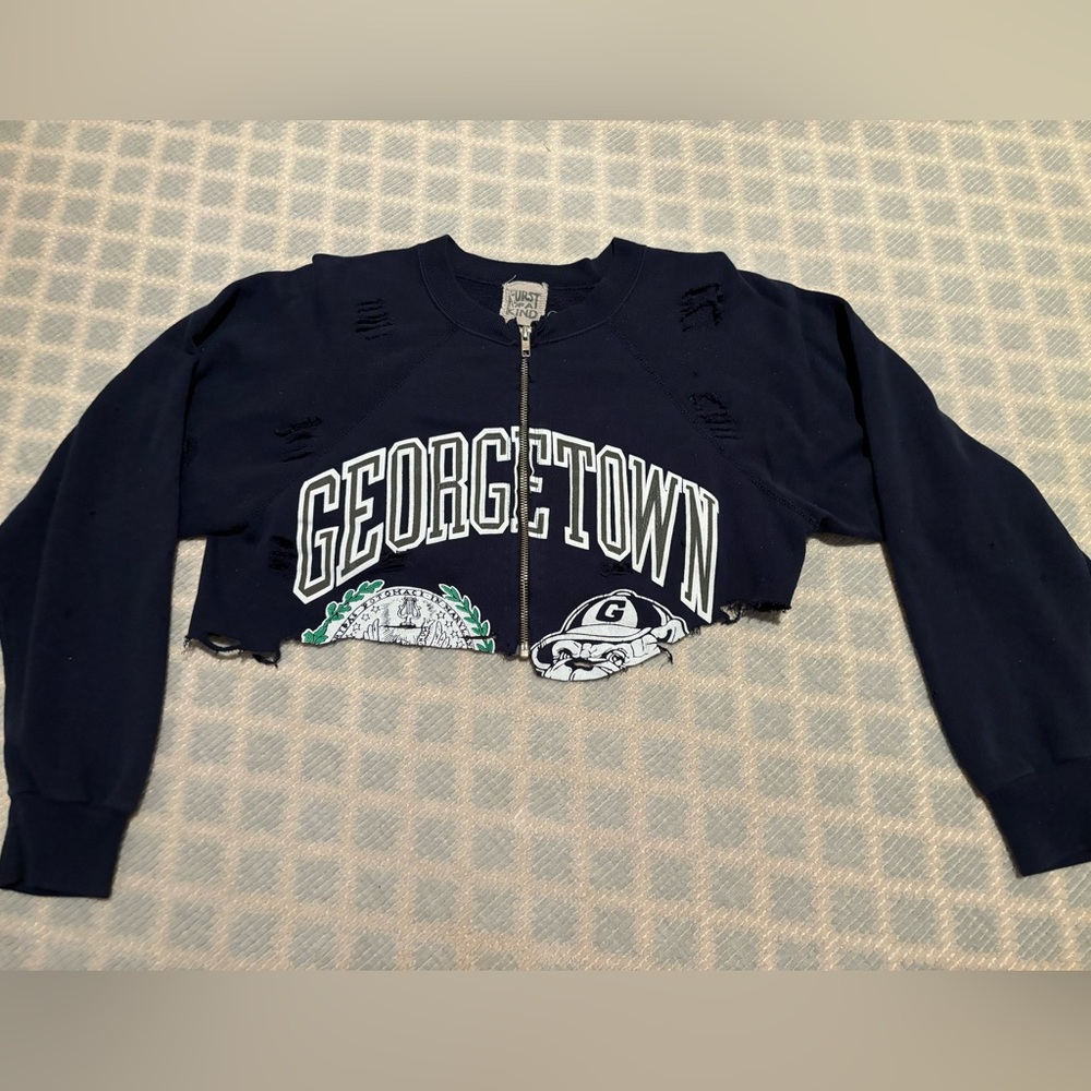Georgetown vintage zipper crewneck